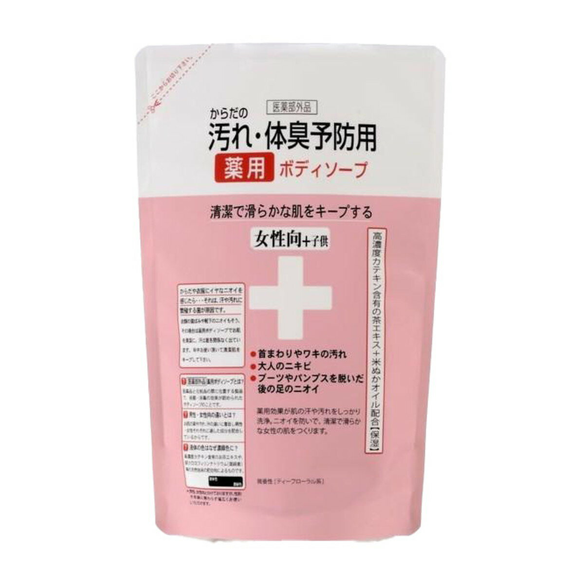 クロバーコーポレーション からだの汚れ 体臭予防用 薬用 ボディソープ 女性向 詰替え用 400ml