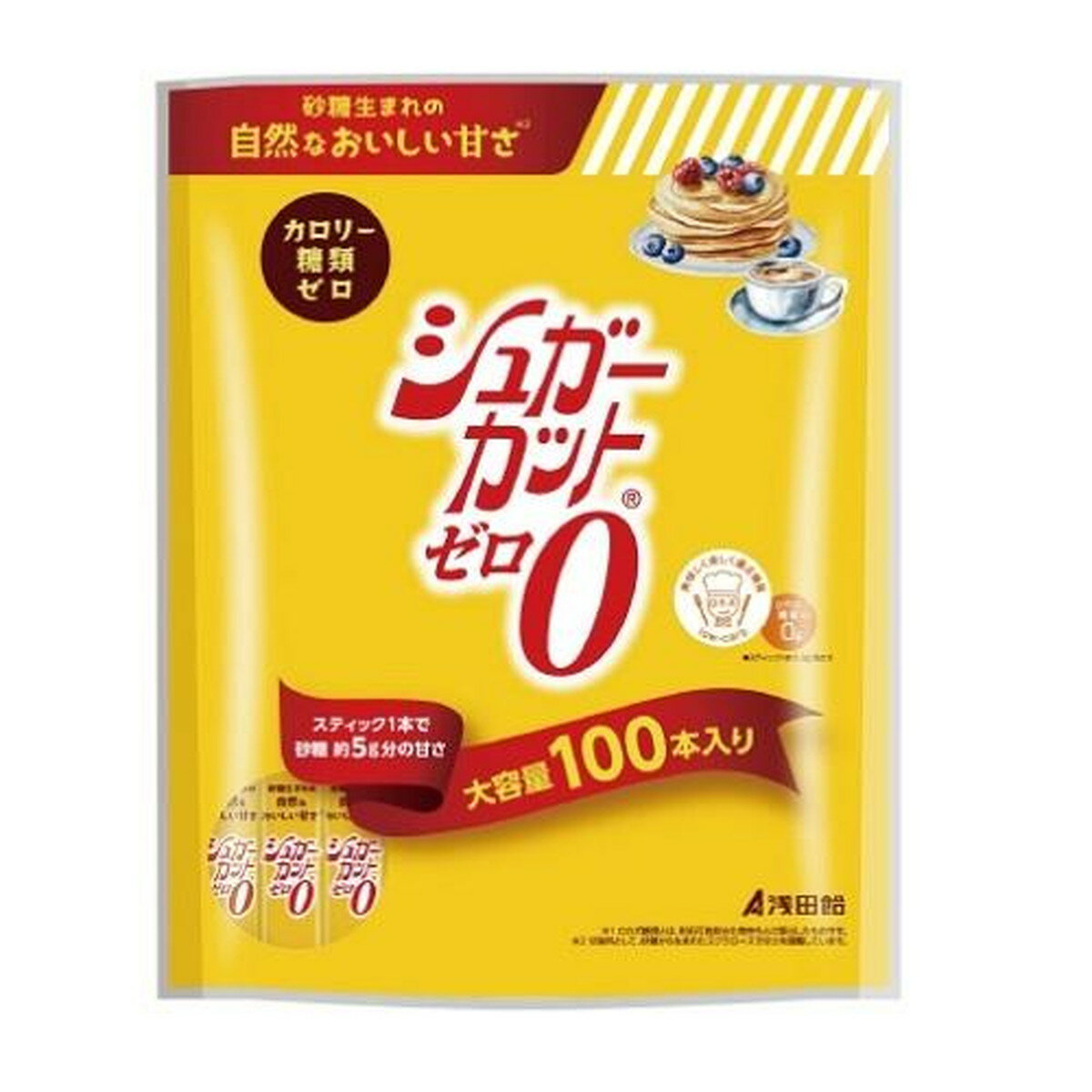 【送料込・まとめ買い×3個セット】浅田飴 シュガーカット ゼロ 顆粒 100本入