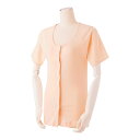 【送料込・まとめ買い×10個セット】日伸 ワンタッチ式 肌着 半袖 婦人用 ピンク LL