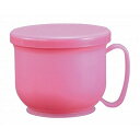 【送料込・まとめ買い×10個セット】小森樹脂 デンタルコップ 爽やかさん ピンク 入れ歯洗浄保管容器(4)