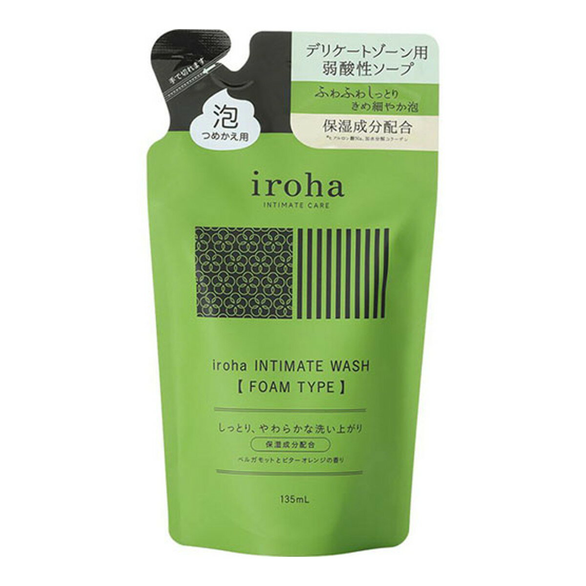 iroha INTIMATE WASH 【FOAM TYPE】 / 詰替え / 135ml / ベルガモットとビターオレンジの香り