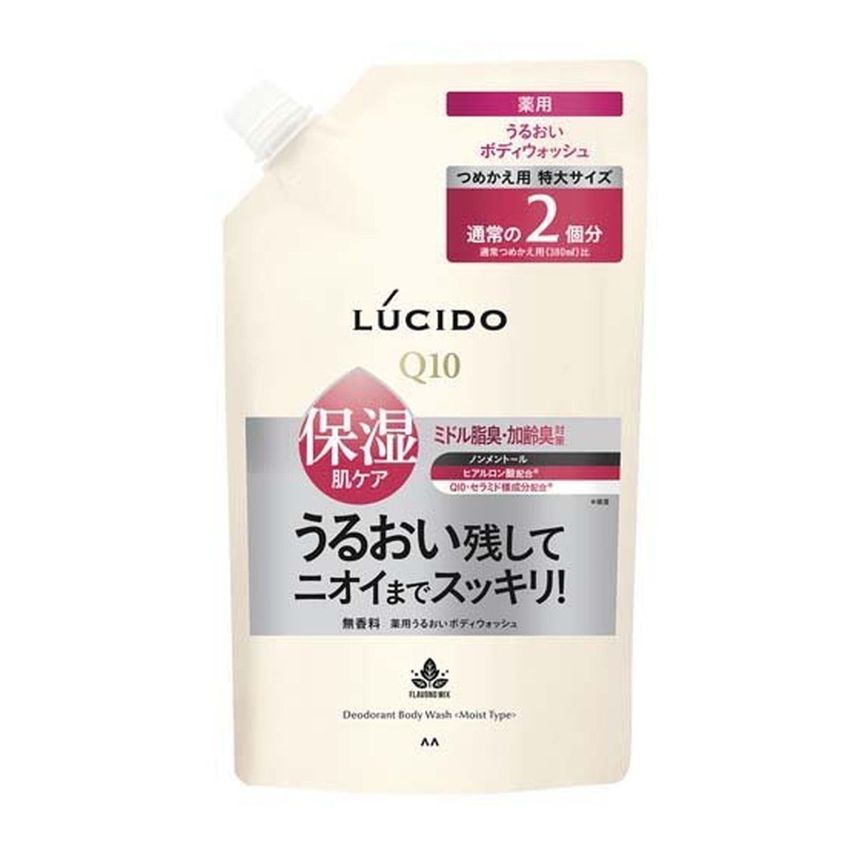 マンダム ルシード 薬用 デオドラント ボディウォッシュ うるおいタイプ つめかえ用 760mL ボディソープ