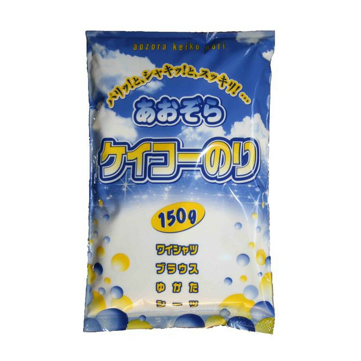 商品名：大阪糊本舗 あおぞらケイコーのり 150g内容量：150gJANコード：4970106000326発売元、製造元、輸入元又は販売元：大阪糊本舗商品番号：103-4970106000326商品説明粉末タイプの洗濯のりです。広告文責：アットライフ株式会社TEL 050-3196-1510 ※商品パッケージは変更の場合あり。メーカー欠品または完売の際、キャンセルをお願いすることがあります。ご了承ください。