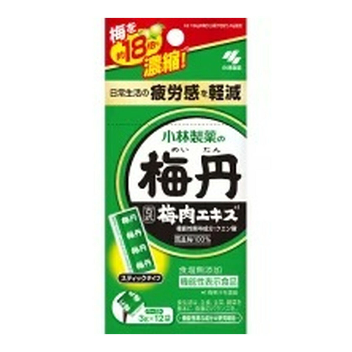 【送料込・まとめ買い×5個セット】小林製薬 梅丹 梅肉エキス 機能性表示食品 36g (3g×12袋)