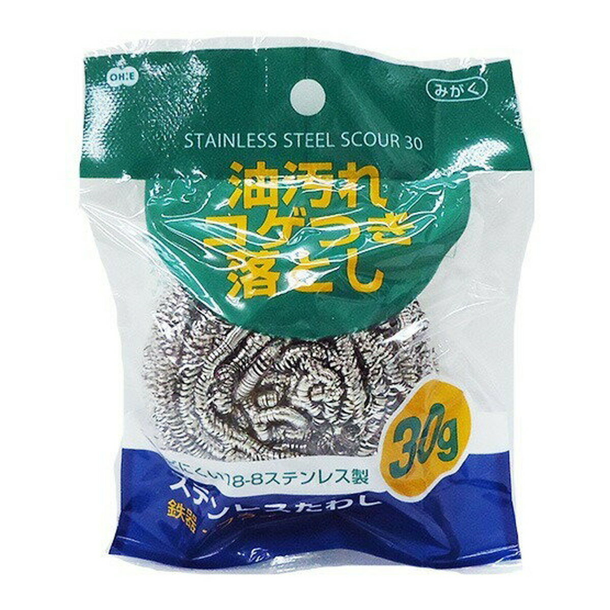 【送料込・まとめ買い×10個セット】オーエ ステンレスたわし 30g 油汚れ コゲつき落とし