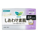 【送料込・まとめ買い×5個セット】花王 ロリエ しあわせ素肌 消臭プラス 特に多い日用 昼用 羽つき 15コ入