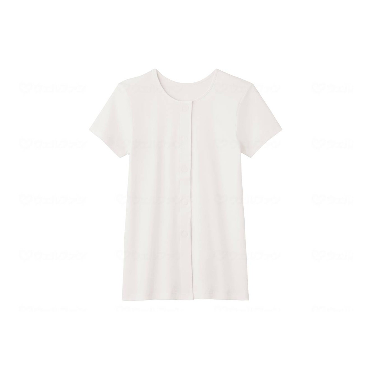 グンゼ 婦人用 3分袖 ワンタッチインナー ホワイト M 介護用肌着 前開き