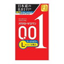 【送料込・まとめ買い×10個セット】オカモト ゼロワン 0.01ミリ Lサイズ たっぷりゼリー 3個入(4)