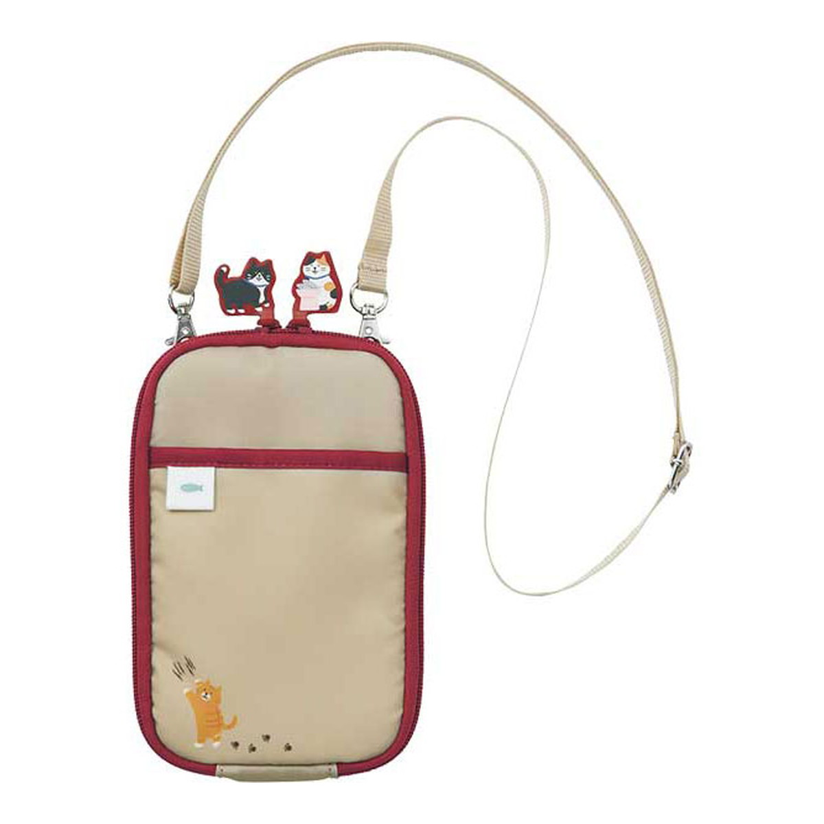 【送料込・まとめ買い×3個セット】LIHITLAB リヒトラブ にゃんシーン ショルダーポーチ A2225-16 ビス..