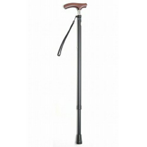 ウェルファン 夢ライフステッキ スリムネック伸縮スリムタイプ（無地）ブラック