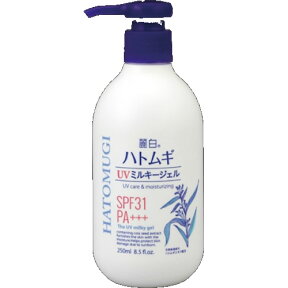 熊野油脂 麗白 ハトムギ UVミルキージェル 250ml (4513574027732)