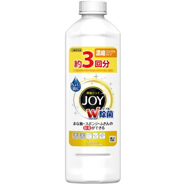 【無くなり次第終了】P&G　除菌ジョイコンパクト　スパークリングレモンの香り　詰替 440ml （キッチン用洗剤　つめかえ）( 4902430675055 )