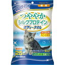 【送料込・まとめ買い×7点セット】アース ハッピーペット ボディータオル　猫用 無香料 25枚入（ペット用品　ネコ）(4994527729109)