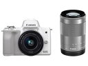 EOS Kiss M ダブルズームキット [ホワイト] CANON デジタル一眼カメラ【送料無料】【新品】