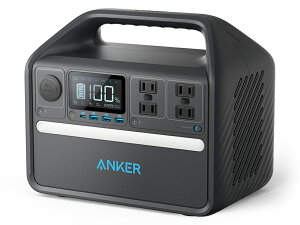 A1751511 535 Portable Power Station (PowerHouse 512Wh) ANKER ポータブル電源 容量512Wh(160000mAh) AC／USB TypeA／USB TypeC／シガーソケット出力【送料無料】【新品】【延長保証対象外】