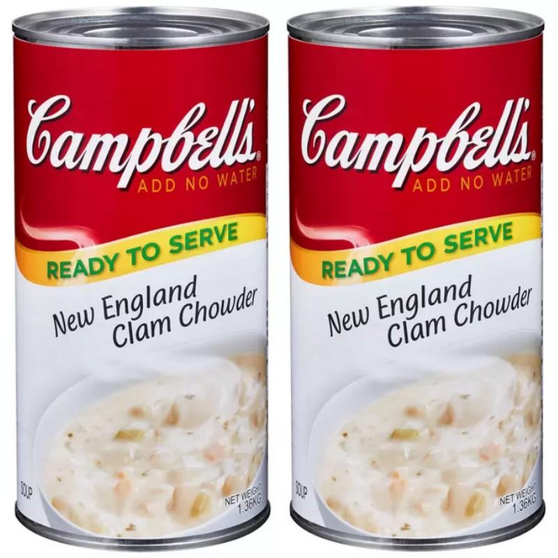 【2缶セット】 キャンベル クラムチャウダー 1.36kg×2缶 ニューイングランド スープ グラタン ドリア ..