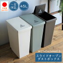  ダストボックス ペール ゴミ箱 ごみ箱 室内 コンパクト 収納ボックス ふた付き コンテナ 新生活 キッチン 便利分別 おしゃれ モダン コンテナスタイル 分類 分別 キャスター付 スライドペール45L 