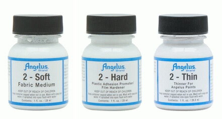 【2-系添加剤3種類セット1oz】Angelus Paint アンジェラス添加剤 各1オンス（29.5ml）2-Soft 2-Hard 2-Thin