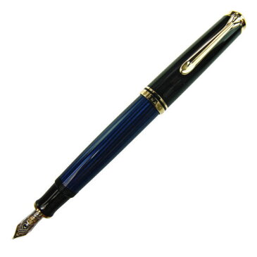 Pelikan ペリカン 万年筆 スーベレーン M600 ブルー縞 ペン先 B：太字