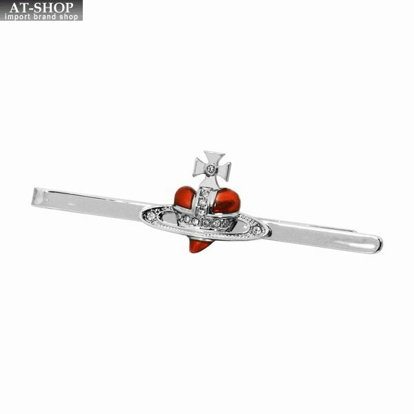 ヴィヴィアンタイピン Vivienne Westwood ヴィヴィアン・ウェストウッド ネクタイピン タイバー DIAMANTE HEART レッド×シルバー