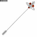 ヴィヴィアン ピンズ Vivienne Westwood ヴィヴィアン・ウェストウッド ピンズ DIAMANTE HEART レッド×シルバー
