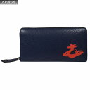 ヴィヴィアン財布 ヴィヴィアンウェストウッド ラウンドファスナー長財布 Vivienne Westwood MELIH NAVY/ORANGE 特価セール 63％OFF