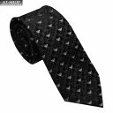 アルマーニ ネクタイ エンポリオ アルマーニ EMPORIO ARMANI メンズ ネクタイ 7.5cm イーグル柄 NERO ブラック系 2022FWモデル