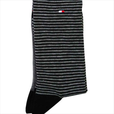 TOMMY HILFIGER トミー・ヒルフィガー ソックス 2足セット ATA176-color96 ブラック×グレー