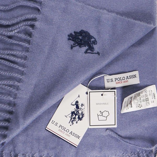 レディース ストール マフラー ポロ U.S. POLO ASSN 無地 USPA-2011 325047 ブルー 2022AW 3