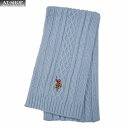 ポロ マフラー U.S. POLO ASSN メンズ レディース ニットマフラー USPA-2014 447427 ブルー 2024AW 誕生日 プレゼント ギ...
