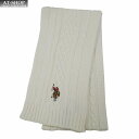 ポロ マフラー U.S. POLO ASSN メンズ レディース ニットマフラー USPA-2014 447464 ホワイト 2024AW 誕生日 プレゼント ...