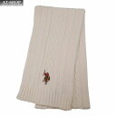 ポロ マフラー U.S. POLO ASSN メンズ レディース ニットマフラー USPA-2014 447573 オフホワイト 2024AW 誕生日 プレゼン...