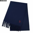 ポロ マフラー U.S. POLO ASSN メンズ レディース ロゴ刺繍 ストール USPA-2015 447666 ネイビー 2024AW 誕生日 プレゼン...