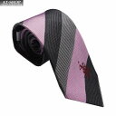 ポロ ネクタイ U.S. POLO ASSN 先幅:約8cm ストライプ柄 メンズ ネクタイ USPA-78 PINK/RED 2023AW(4)