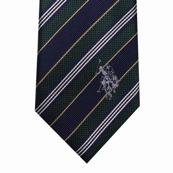 ポロ ネクタイ U.S. POLO ASSN 先幅:約8cm チェック柄 メンズ ネクタイ USPA-92 NAVY/BLUE 2023AW
