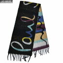 ポールスミス マフラー Paul Smith ポール・スミス MEN SCARF LOGO STRIPE 2022FW BLACK