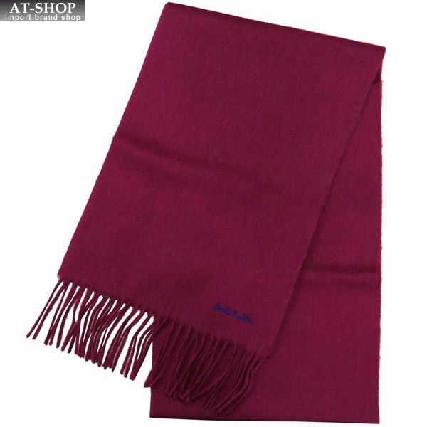 ポールスミス マフラー Paul Smith ポール・スミス SCARF PLAIN WOOL メンズ ストール 無地 ラムズウール Burgundy