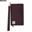 メンズ 財布 カーハート Carhartt 二つ折り長財布 (開閉:ファスナー式) Nylon Duck Lay-Flat Clutch Wallet ワイン おしゃれ 誕生日 プレゼント ギフト(4)