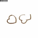 パンドラ ピアス PANDORA Asymmetrical Heart Hoop Earring 14kローズゴールド レディースアクセサリー