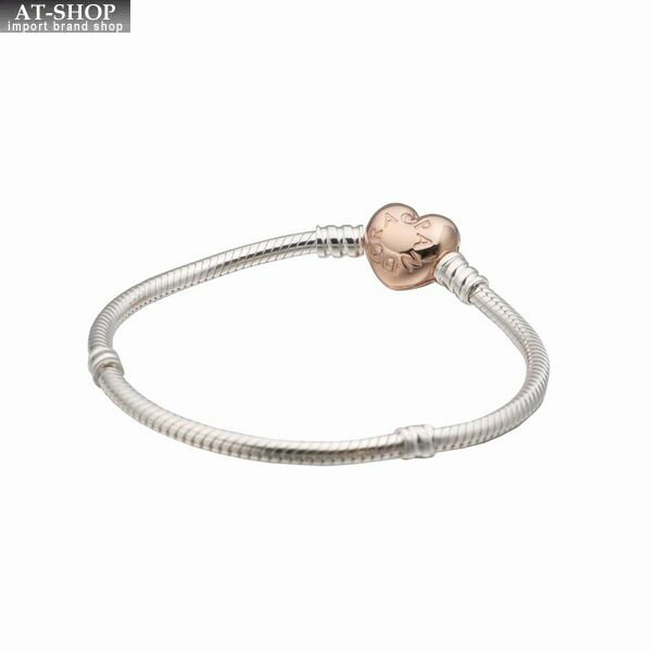 パンドラ ブレスレット PANDORA Moments Heart & Snake Chain Bracelet 14kローズゴールド スターリングシルバー925 レディースアクセサリー 17(約15cm)のサムネイル