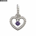 パンドラ チャーム PANDORA Purple Beaded Heart Dangle スターリングシルバー925 ブレスレットチャーム レディースアクセサリー