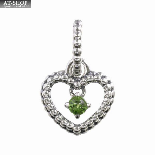 パンドラ チャーム PANDORA Spring Green Beaded Heart Dangle スターリングシルバー925 ブレスレットチャーム レディースアクセサリー