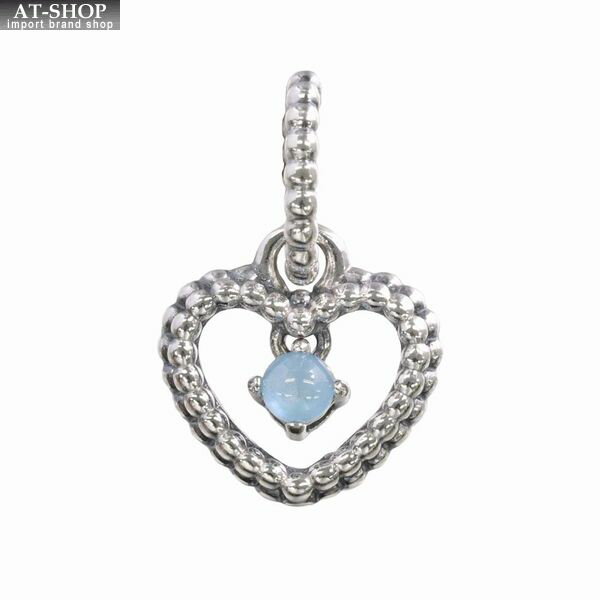 パンドラ チャーム PANDORA Sky Blue Beaded Heart Dangle スターリングシルバー925 ブレスレットチャーム レディースアクセサリー