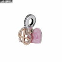 パンドラ チャーム PANDORA Sparkling Infinity Heart Dangle 14kローズゴールド ブレスレットチャーム レディースアクセサリー