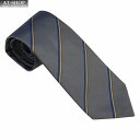 ダンヒル ネクタイ DUNHILL メンズ ネクタイ イングランド製 シルク100% 約8cm ストライプ柄 グレー おしゃれ 誕生日 プレゼント ギフト