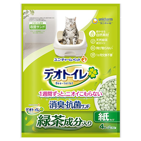 【今ならシルコットウェットプレゼント】ユニ・チャーム　デオトイレ　飛び散らない緑茶成分入り消臭サ..