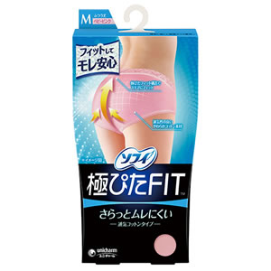 ユニ・チャーム ソフィ 極ぴたFIT 通気コットンタイプ ベビーピンク Mサイズ
