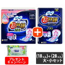 【今ならシルコットウェットプレゼント】【ポイント2倍】ユニ・チャーム ソフィ 超熟睡ガード 大・小セット商品 (18コ入)+(28コ入)