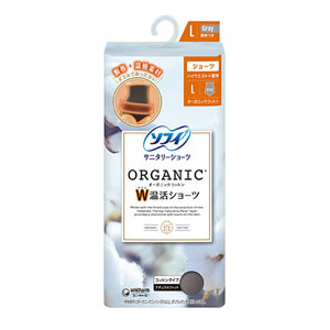 ユニ・チャーム ソフィ オーガニックコットン W温活ショーツ コットンタイプ グレー Lサイズ