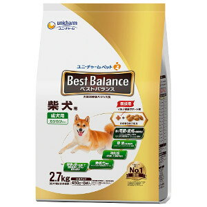 4個セット ユニ・チャーム ベストバランス 柴犬 成犬用 カリカリ仕立て 2.7kg※メーカー都合によりパッケージ、デザインが変更となる場合がございます【今ならシルコットウェットプレゼント】